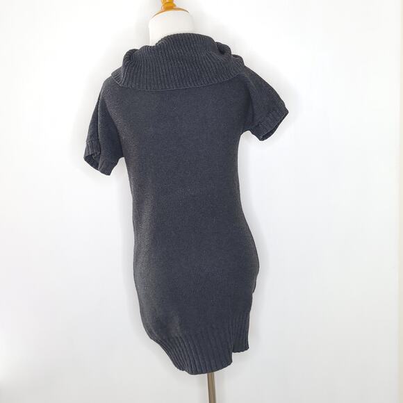 Athleta Tisbury Tunic Sweater Cable Knit Cozy Cashmere Gray Cowl Neck Women XS - Picture 3 of 14